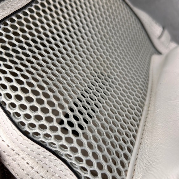 Rebecca Minkoff Small MAB Mesh Backpack – White Leather/Silver Hardware‎